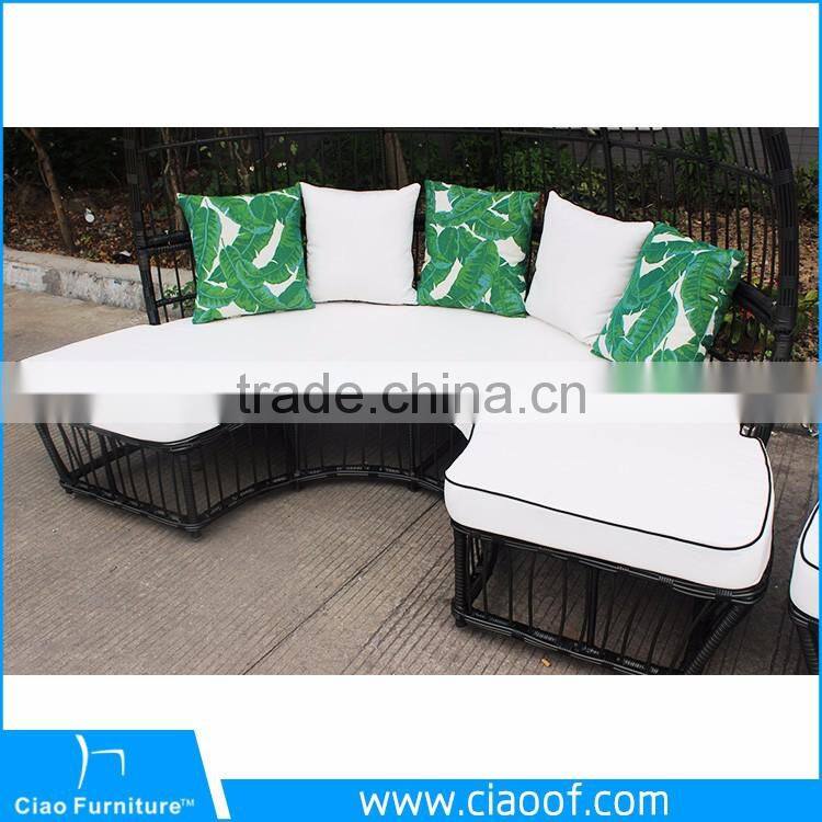 Best Selling Rattan Garden Daybed With Canopy