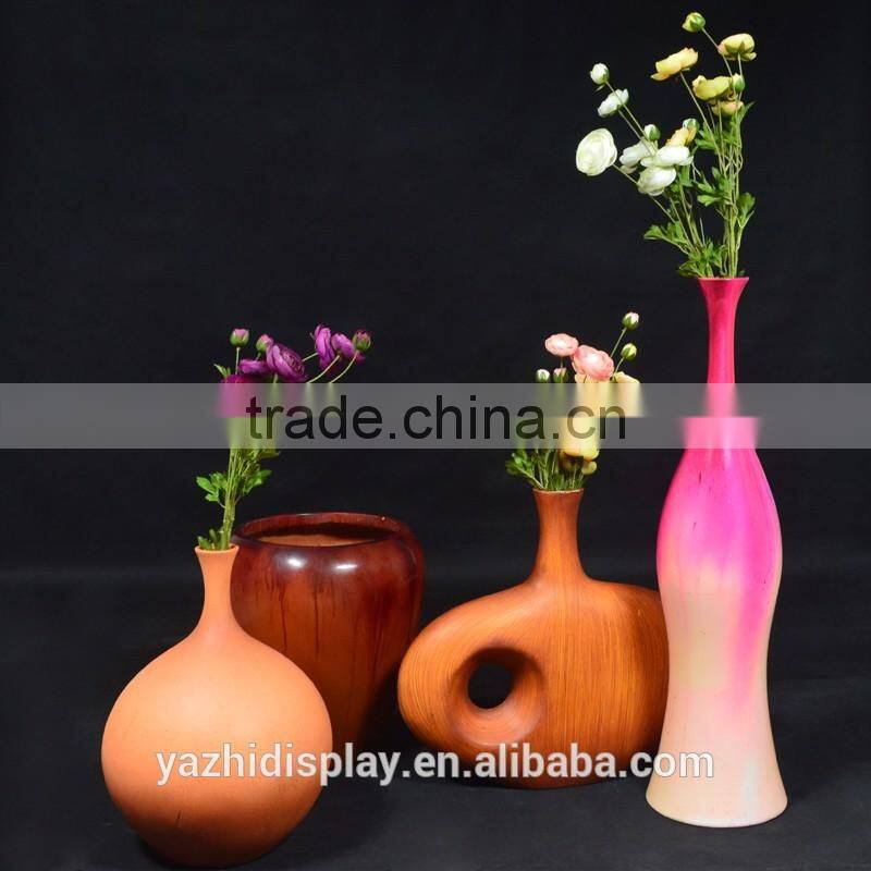 Wholesale fiberglass head shape flower vase for home decoration