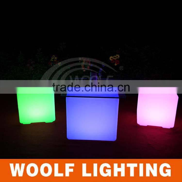 Swimming Pool Waterproof Outdoor Illuminated LED Cube Chair