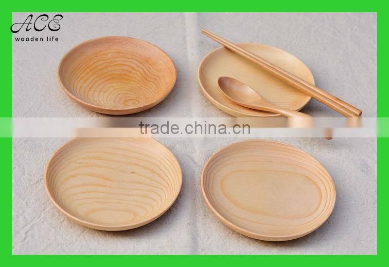 Custom round wood plate Round wooden tray Wood plate