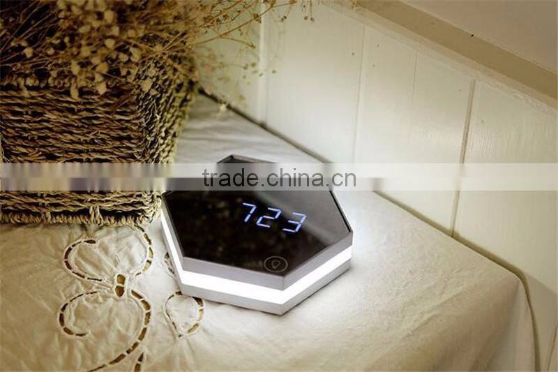 Mirror alarm clock Multi function image digital alarm clock Thermometer alarm clock LED mirror Nightlight clock