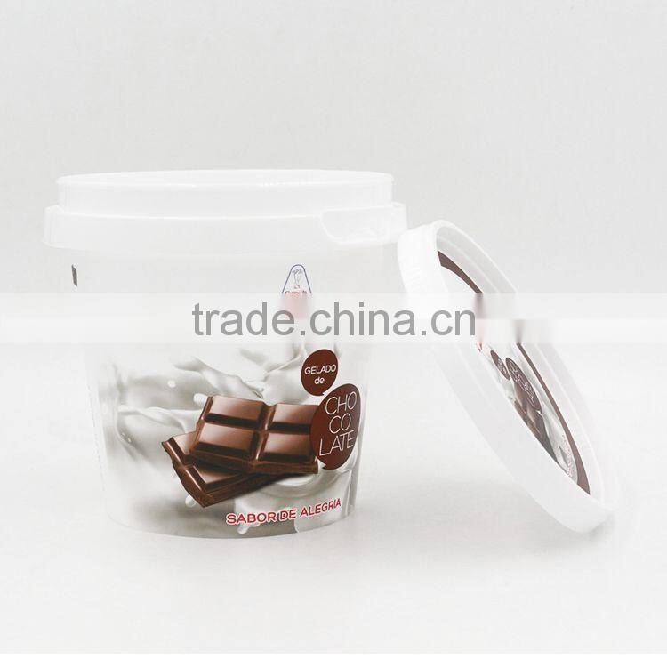 In mould labelling ice cream containers recyclable,ice cream packaging box with lid,ice cream packaging suppliers in china