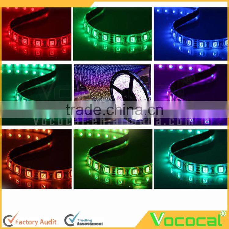5m Waterproof Flexible 300LEDs Color Changing RGB SMD5050 RGB LED Light Strip Kit + 44Key Remote Controller 220V 5A Europe Plu