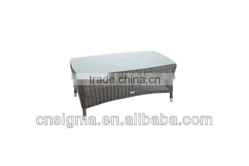 2017 Trade Assurance All weather outdoor PE rattan wicker modern luxury coffee tables