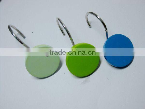 Shower curtain decorative resin hooks