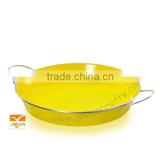 simple fresh metal food fruit round tray