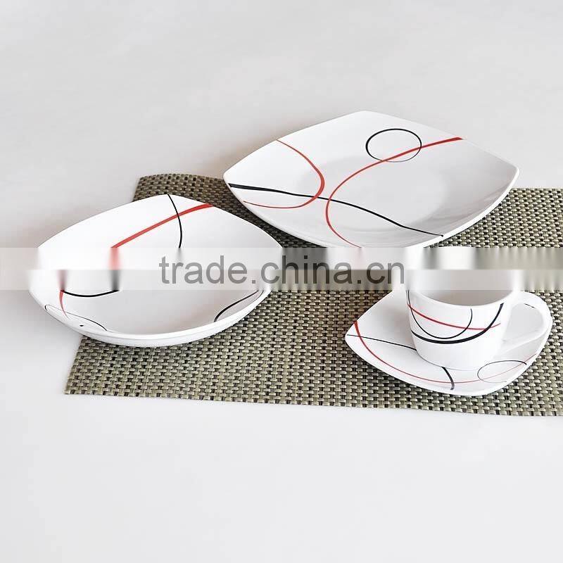 18pcs porcelain dinner set with decal,set of 18pcs porcelain dinnerware set,3pcs porcelain dinnerware set