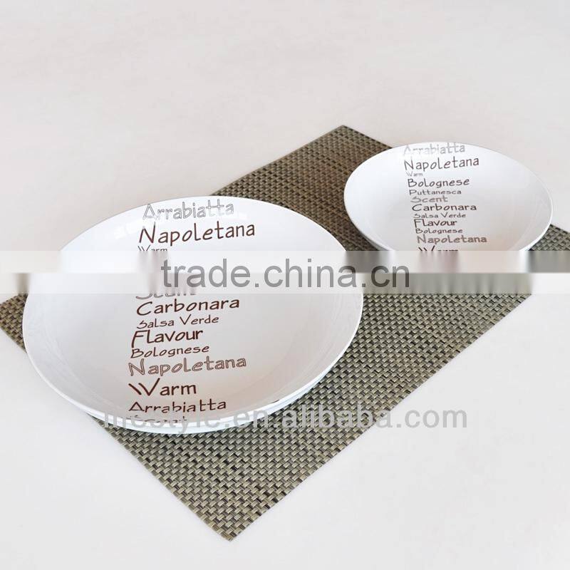 PORCELAIN PASTA PLATE WITH DECAL