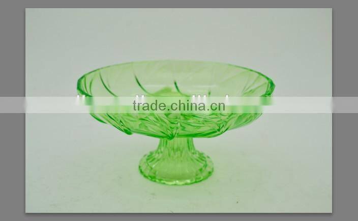 Colored Footed Glass Plate