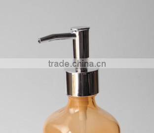 cheap smooth practical glass liquid foam soap preserve bottle with metal cap