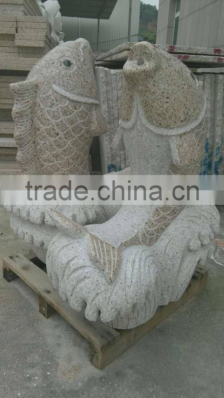 Double fish Sculpture Statue for garden decoration