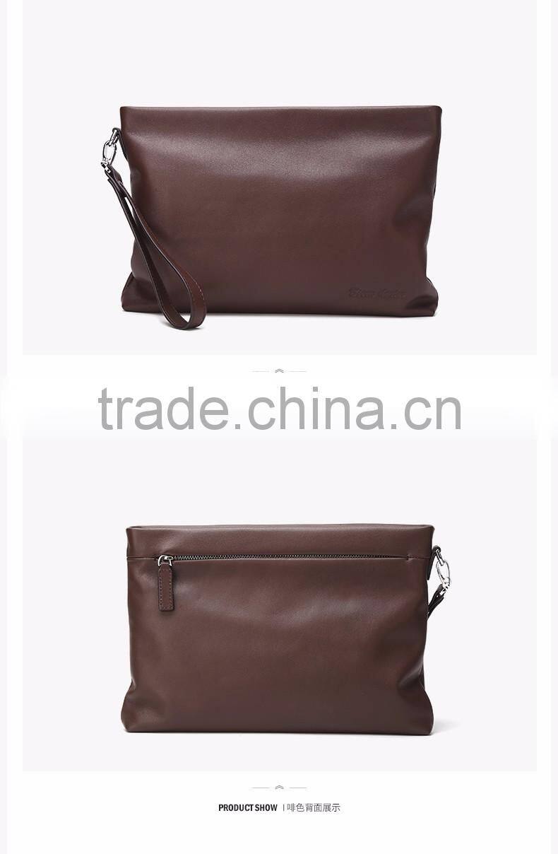 Portable Luxury genuine Cowhide Leather Clutch Small Evening Bag