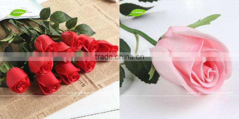 GNW FLS01 Artificial Flower Rose Bundle Real Touch Good Quality Factory Wholesale for Wedding Decoration