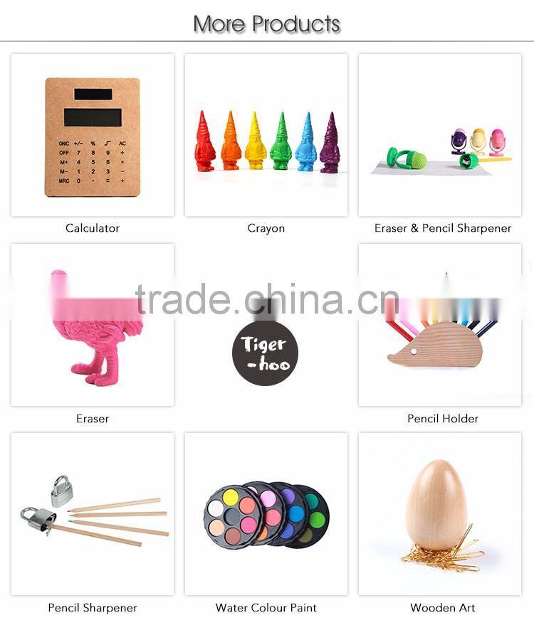 Standard Size Triangle Coloful Wooden HB Pencil Sharpened with Eraser, HB Pencil with Eraser Topper, HB Pine Pencil with Eraser