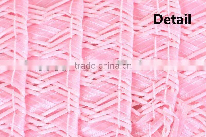 eco pink color round shape pp placemat/heat-resistant round tablemats/mats round