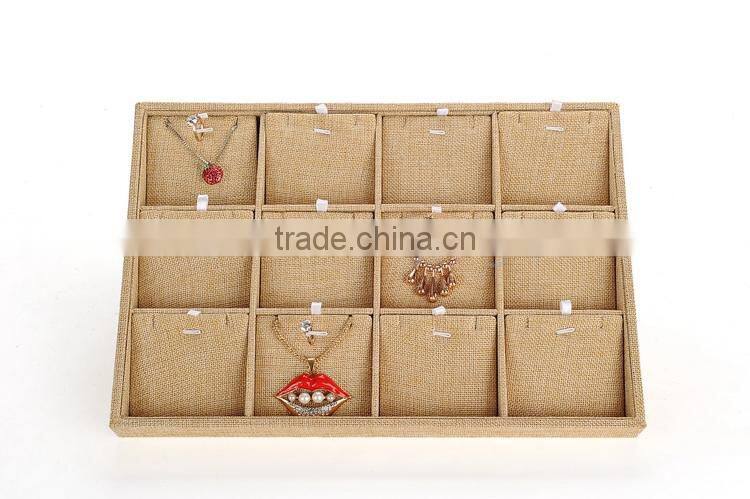 Linen jewelry display neck stands jewelry display tray
