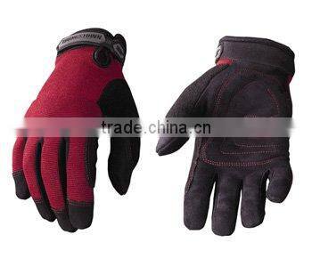 black pig leather glove for riding