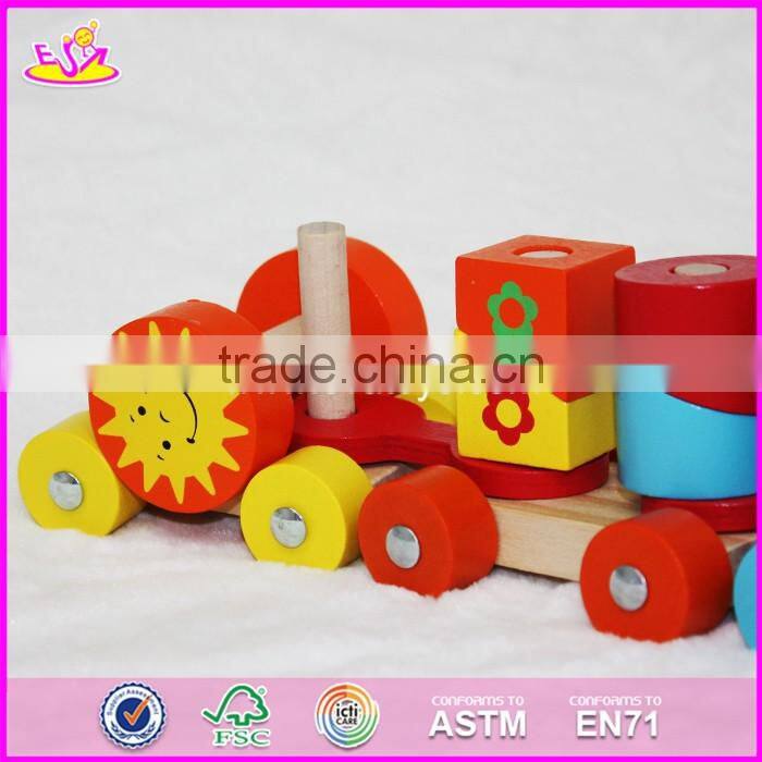 2017 New design funny children play wooden train toys W04A295