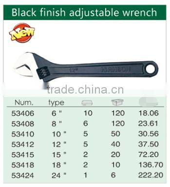 Black Nickel-plated Adjustable Wrench