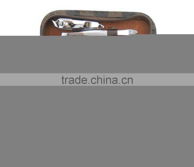 Smart 7pcs stainless steel manicure tool set with PU wallet