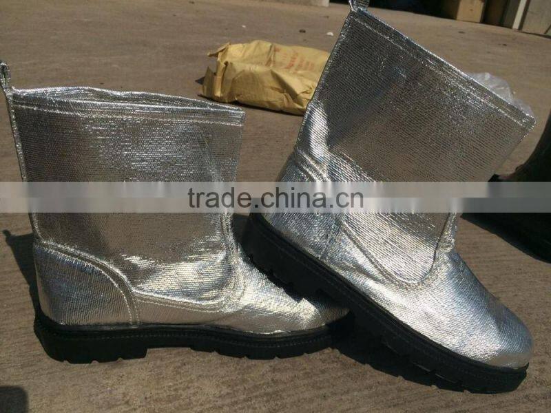 Aluminum foil composite fireproof fabric fire proof boots(Resistant 1000 degree)