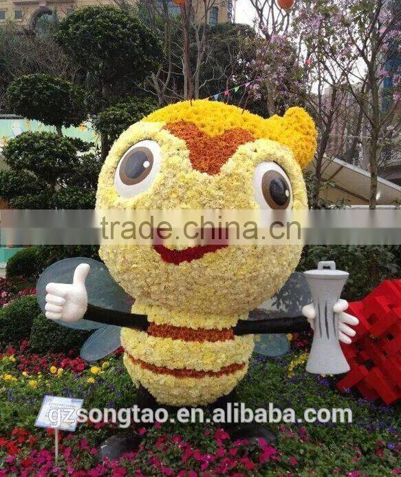 Wholesale decorative artificial bee animal topiary for garden decor made in China
