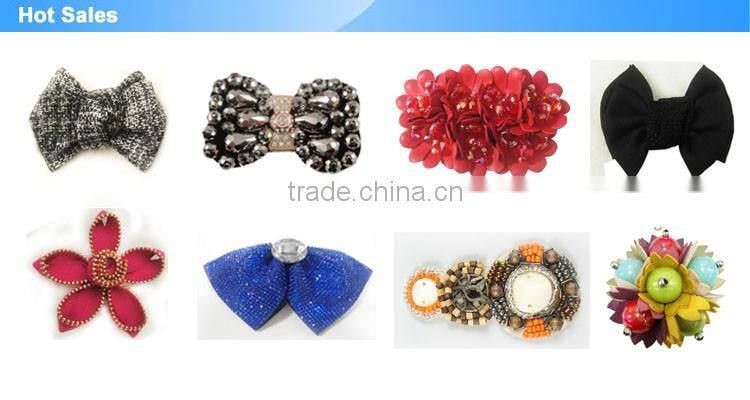 Fashion vintage metal felt brown shoe flower for women shoes