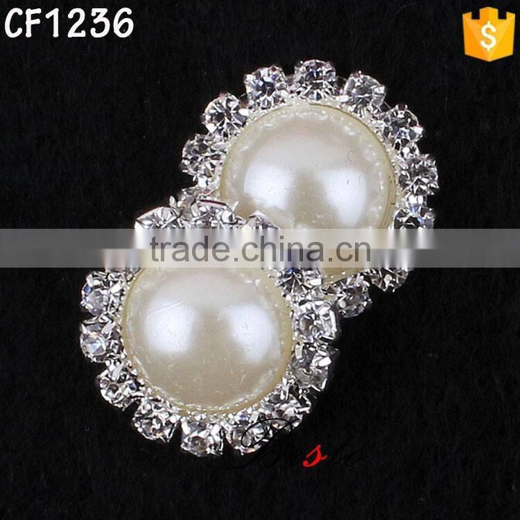 20mm Factory wholesale alloy pearl buckle for flower