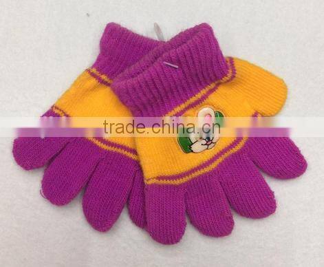 2014 Cute knitted Kids winter glove