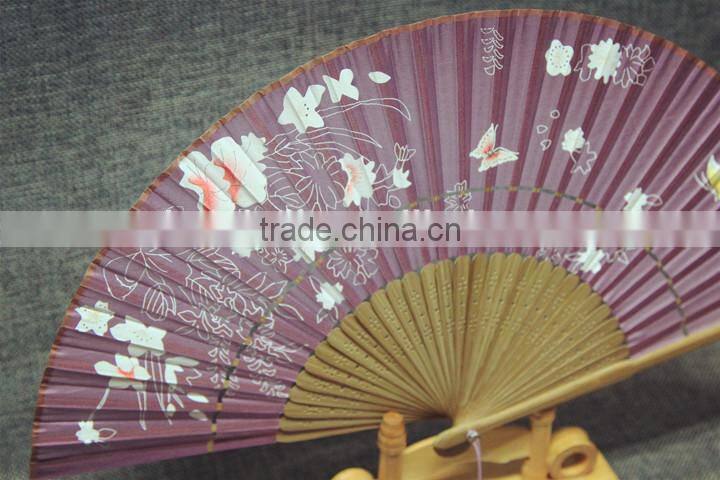 Bamboo Hand Held Folding Fan For Wedding Party Decor/Dancing Handheld Fan