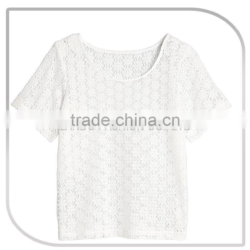 White Lady Simple Style Short Sleeve Casual fashion design plus size clothing