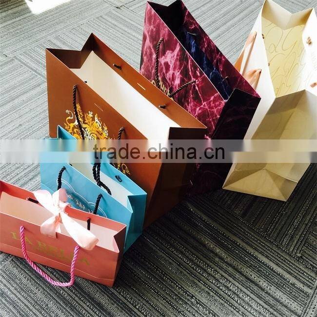 cheap gift paper bags with ribbon handles