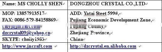 crystal glass point back chatons