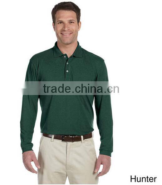 Men's Easy Blend Long Sleeve Polo Shirt