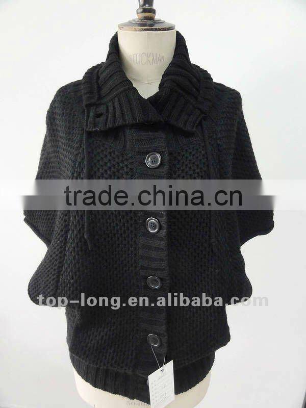 Dolman sleeve Ladies cardigan sweater knitwear