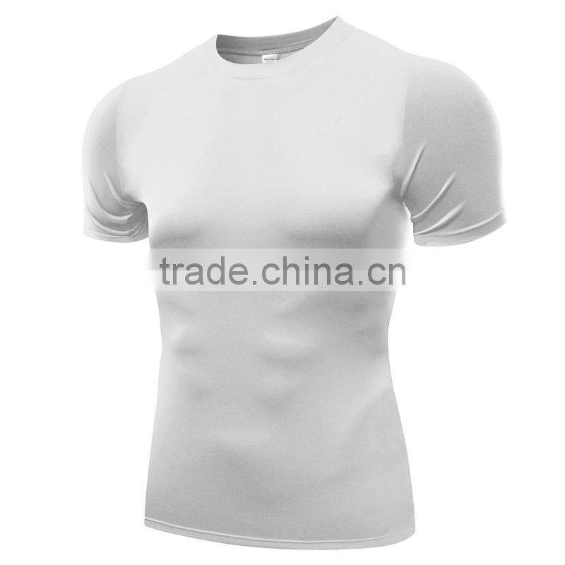 Top new pattern short sleeve gym fitness sport t shirt men