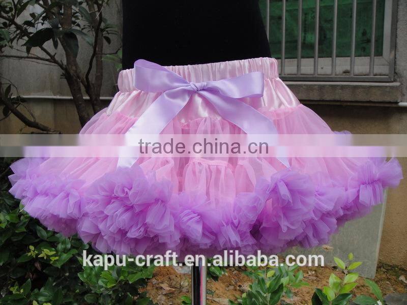 Hot sale baby fluffy pettiskirts girl's tutu chiffon skirt children wear summer boutique party cutting dress