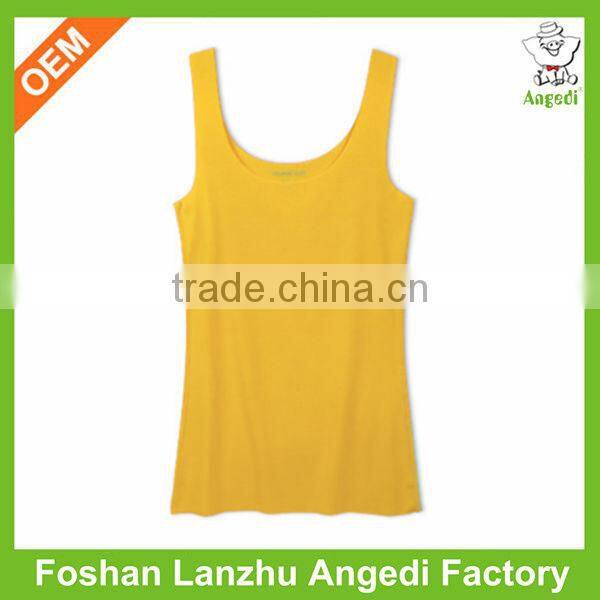 100% cotton ladies gym vest blank tank top custom made slim fit