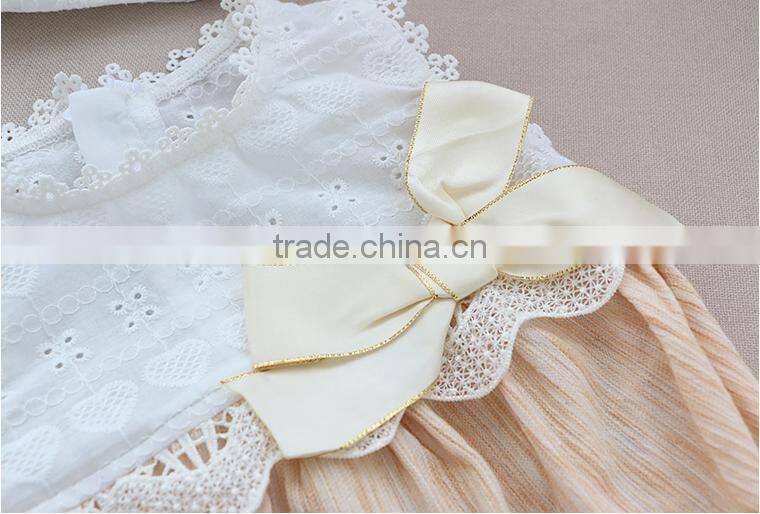 2017 New Design Summer Lace Baby Girls Bubble Romper With Bow