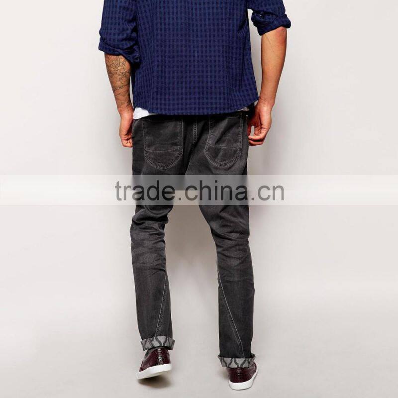 boys plain special fashion design scratch jeans for sale