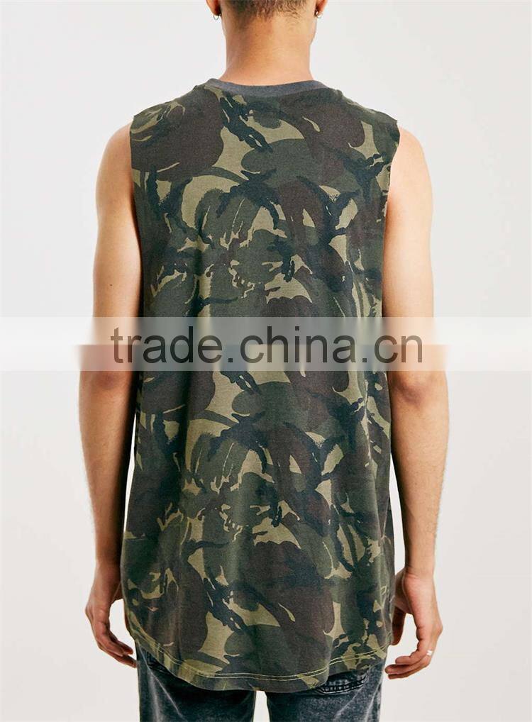 Mens camouflage surf tank mens sleeveless vest