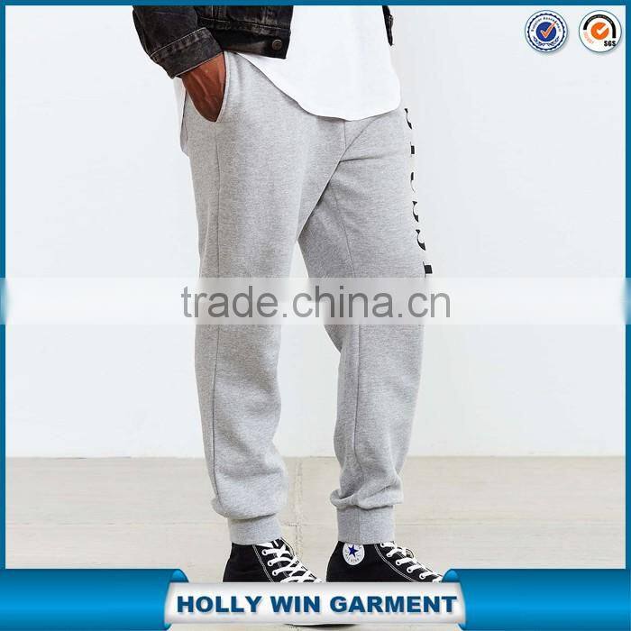 Classic grey fleece wholesale men jogger sweatpants