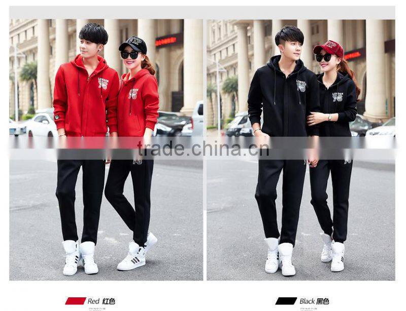 Customized Spring Autumn Casual Fleece tracksuit Wholesale tracksuits for couple cheap Custom tracksuit