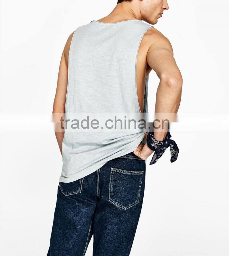 Fashhion blank crop tops wholesale cheap men vest top tank