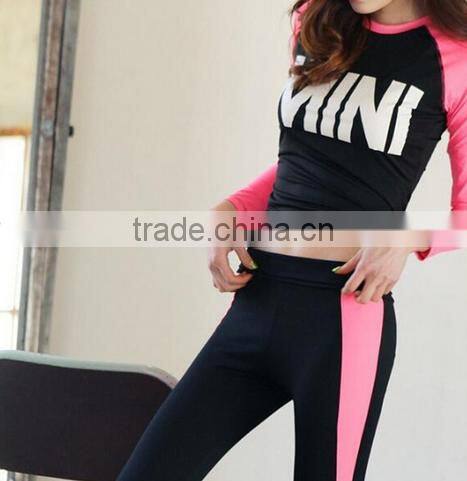 high quality fashion women tight fitting yoga running gym sports suits
