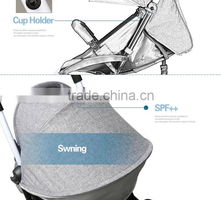 China manufacutured aluminium alloy light baby stroller