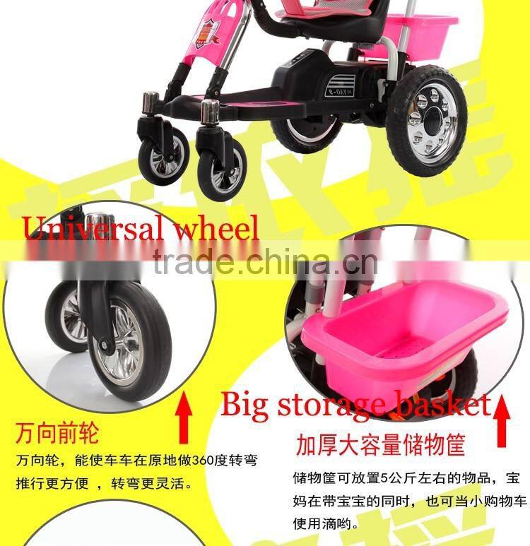 Child kid tricycle Swing function 2 in 1 children bike with umbrella tricycle kids