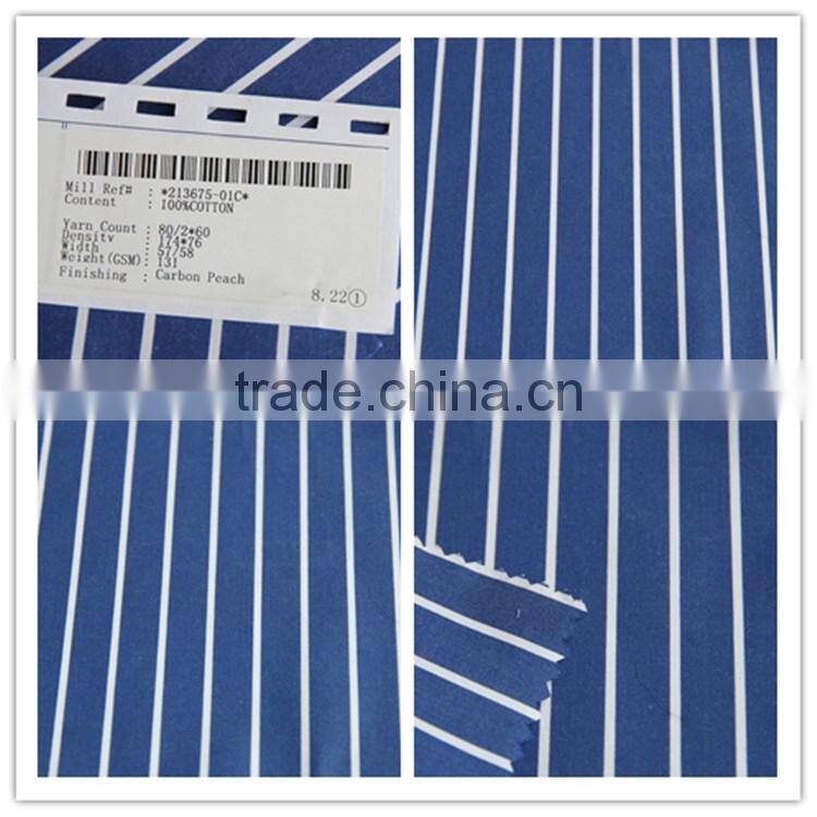 100% printing yarn dyed cotton stripe fabric