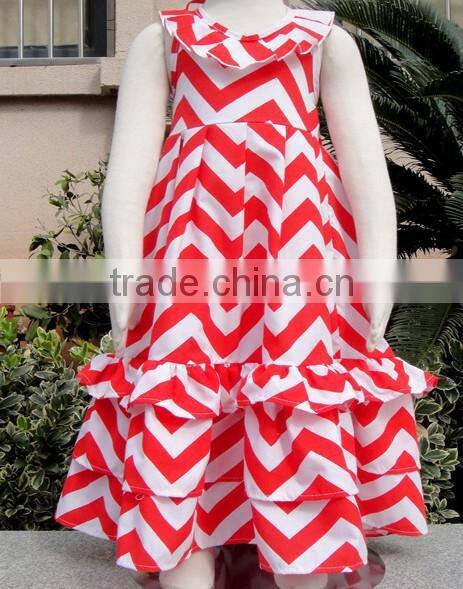 Wholesale Fashion Baby Girls Summer 100% Cotton Maxi Mommy And Me Girls Dresses Ruffled V Maxi Lace sleeveless Pettidresses