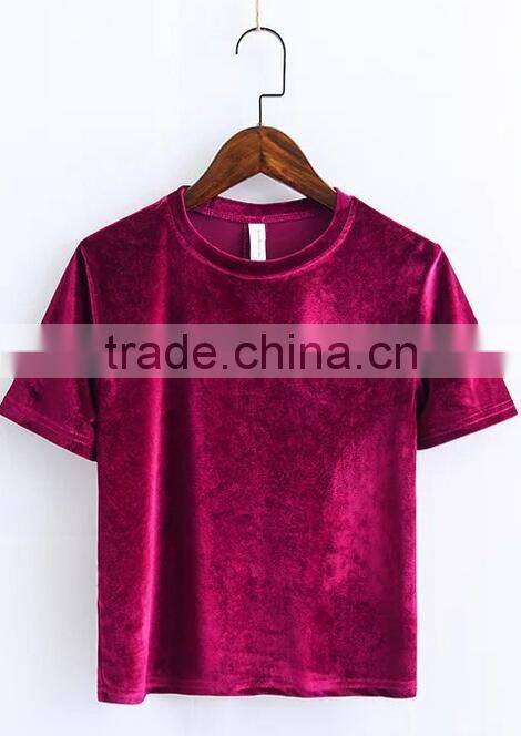 Runwaylover EY2389B Ladies Sexy 2017 Short Sleeve Crop Tops